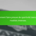 Comment faire preuve de sportivité dans des rivalités intenses
