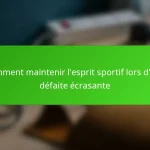 Comment maintenir l’esprit sportif lors d’une défaite écrasante