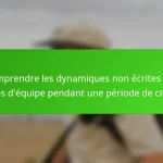 Comprendre les dynamiques non écrites des rôles d’équipe pendant une période de creux