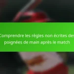 Comprendre les règles non écrites des poignées de main après le match