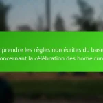 Comprendre les règles non écrites du baseball concernant la célébration des home runs