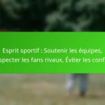 Esprit sportif : Soutenir les équipes, Respecter les fans rivaux, Éviter les conflits