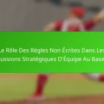 Le Rôle Des Règles Non Écrites Dans Les Discussions Stratégiques D’Équipe Au Baseball