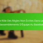 Le Rôle Des Règles Non Écrites Dans Les Rassemblements D’Équipe Au Baseball