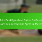 Le Rôle Des Règles Non Écrites Du Baseball Dans Les Interactions Après Le Match