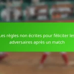 Les règles non écrites pour féliciter les adversaires après un match