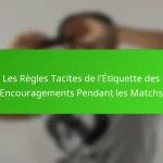 Les Règles Tacites de l’Étiquette des Encouragements Pendant les Matchs