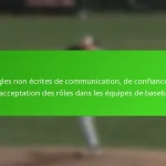 Règles non écrites de communication, de confiance et d’acceptation des rôles dans les équipes de baseball